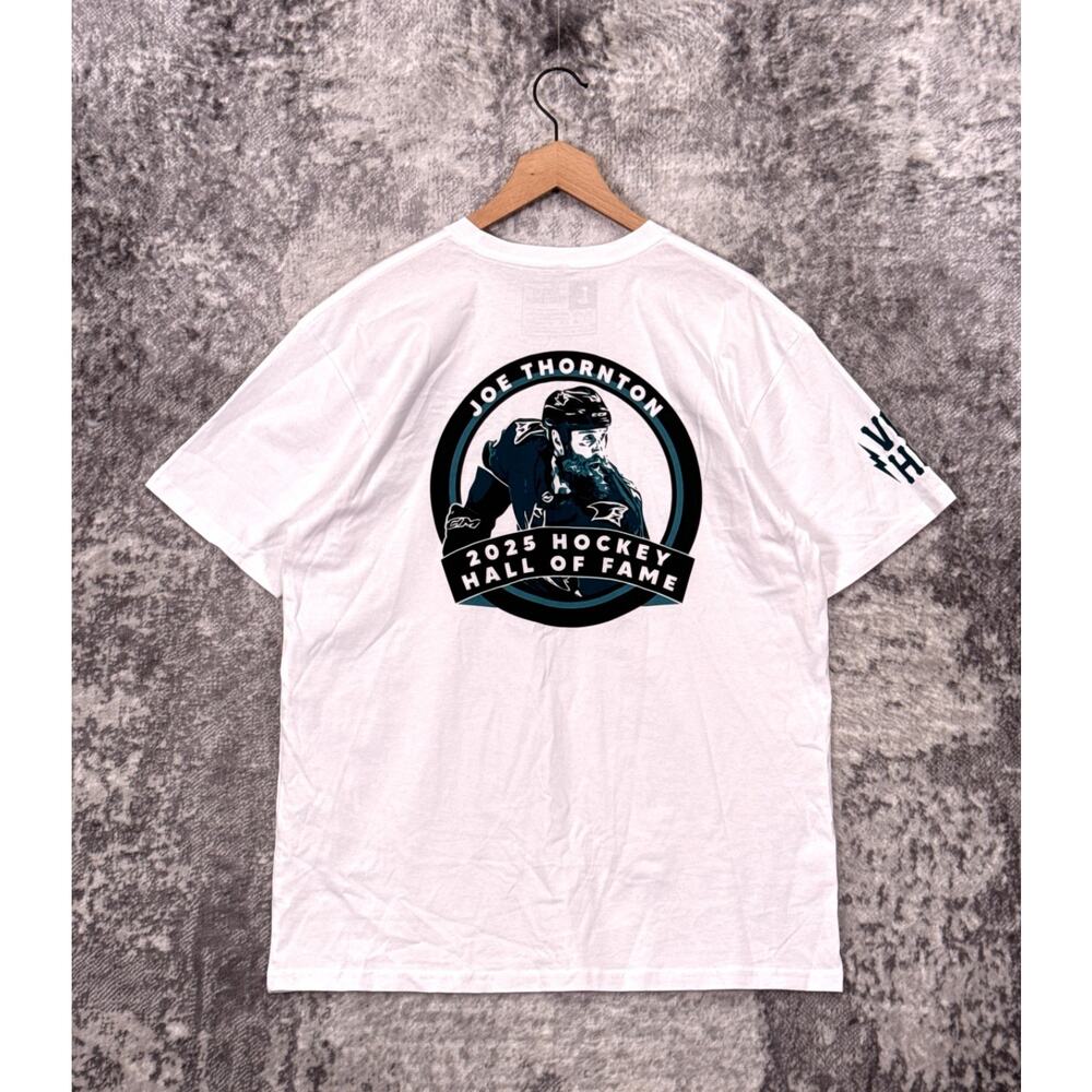 Violent Gentleman Shirt Large Mens Joe Thornton Hall Of Fame Sharks Graphic